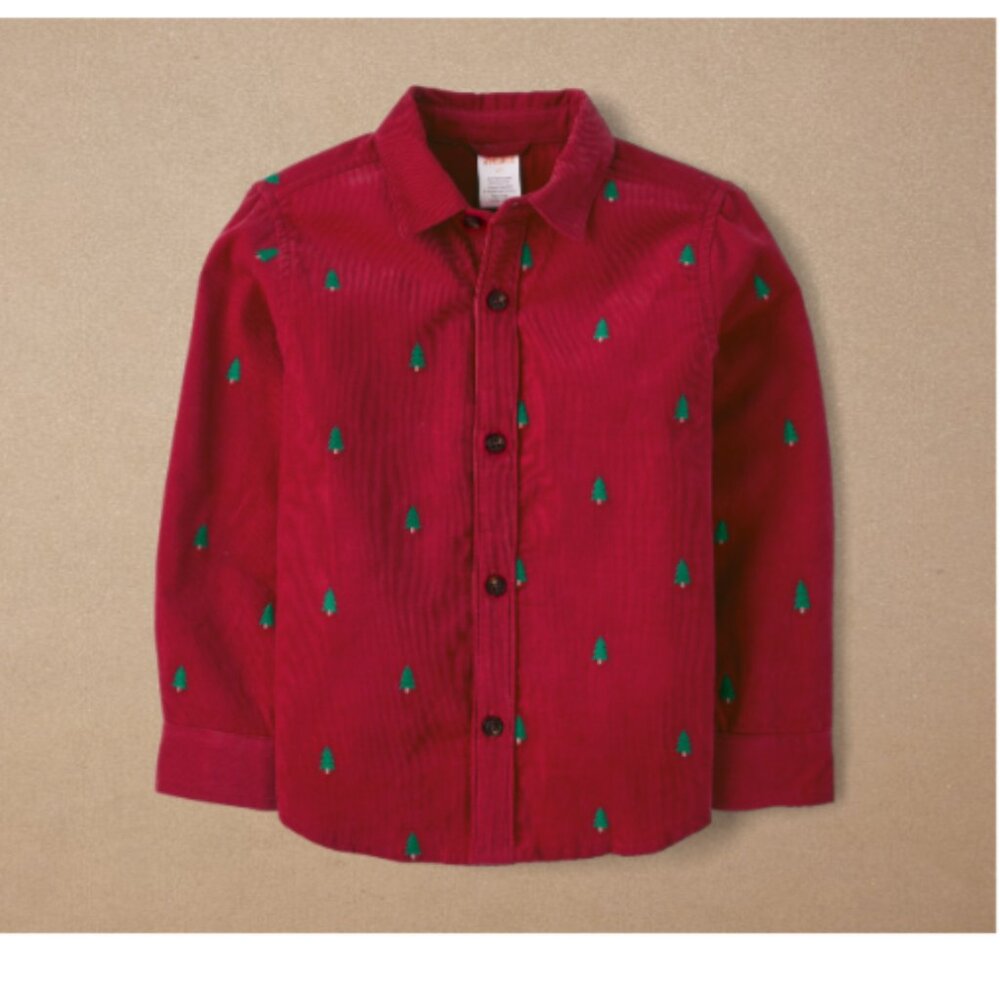 24 Months Christmas Button Down Shirt